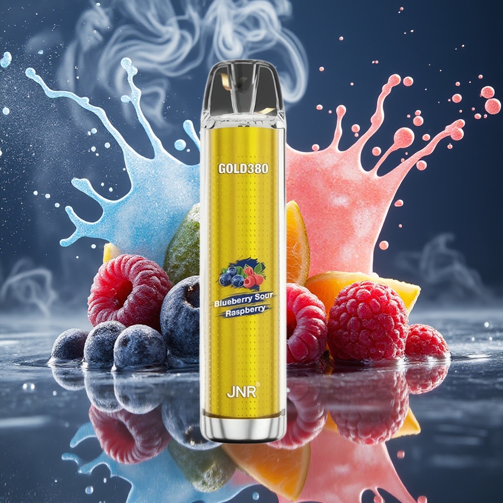 JNR Glod380 6000 Puffs 13ml 1500mAh Disposable Vape grossister Sverige Blåbär Sur Hallon