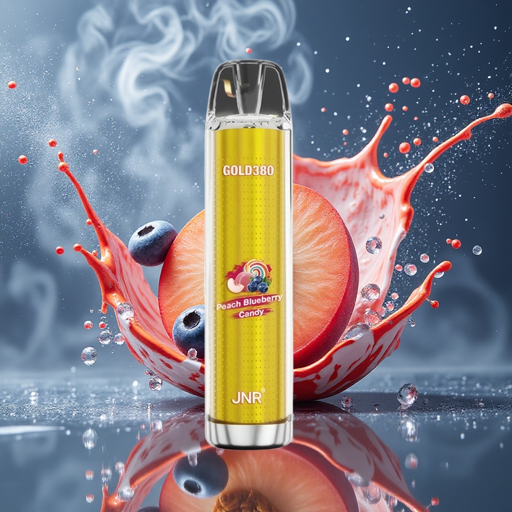 JNR Glod380 6000 Puffs 13ml 1500mAh Grossister Sverige Disposable Vape Persika Blåbär