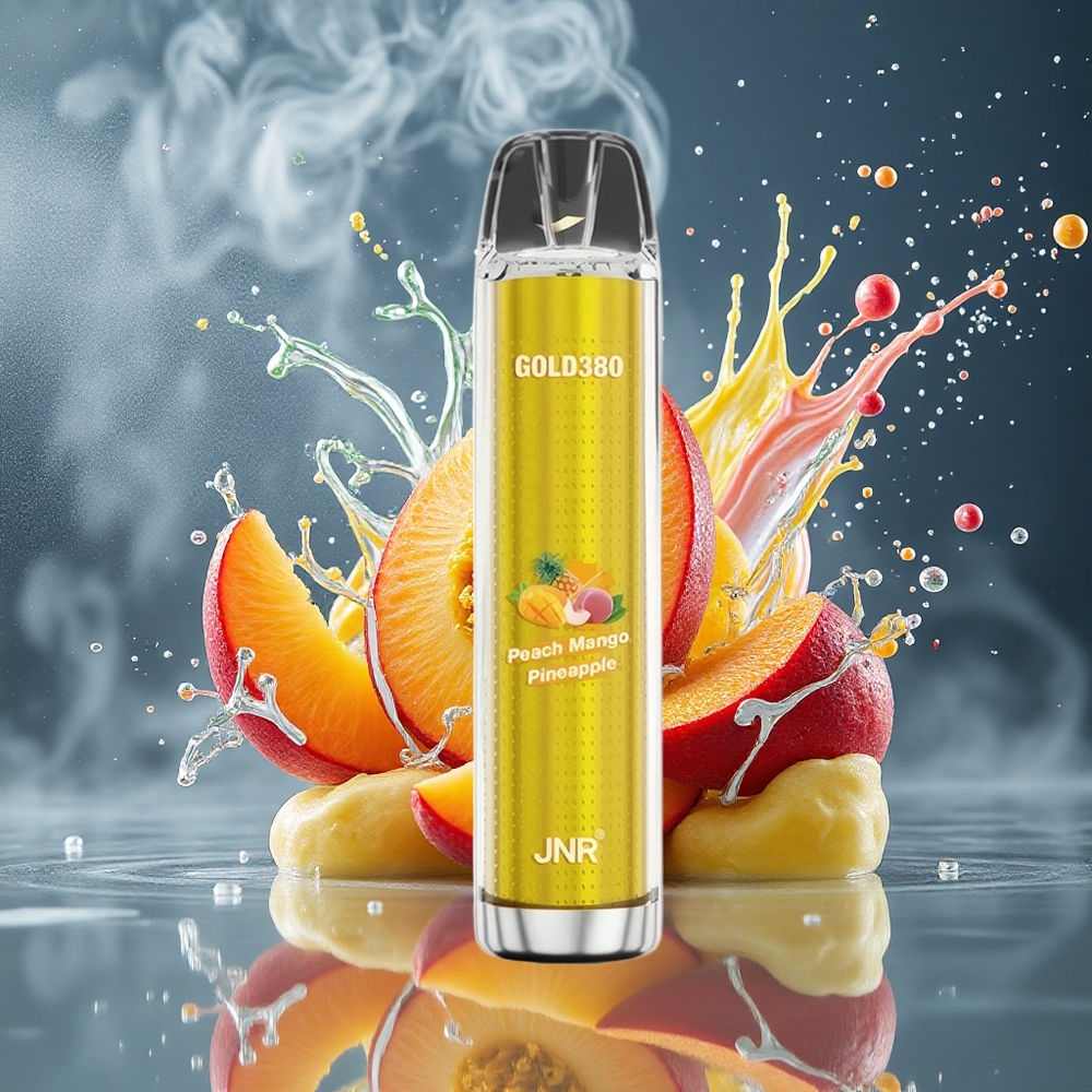JNR Glod380 6000 Puffs 13ml 1500mAh Grossister Sverige Disposable Vape Persika Mango Ananas
