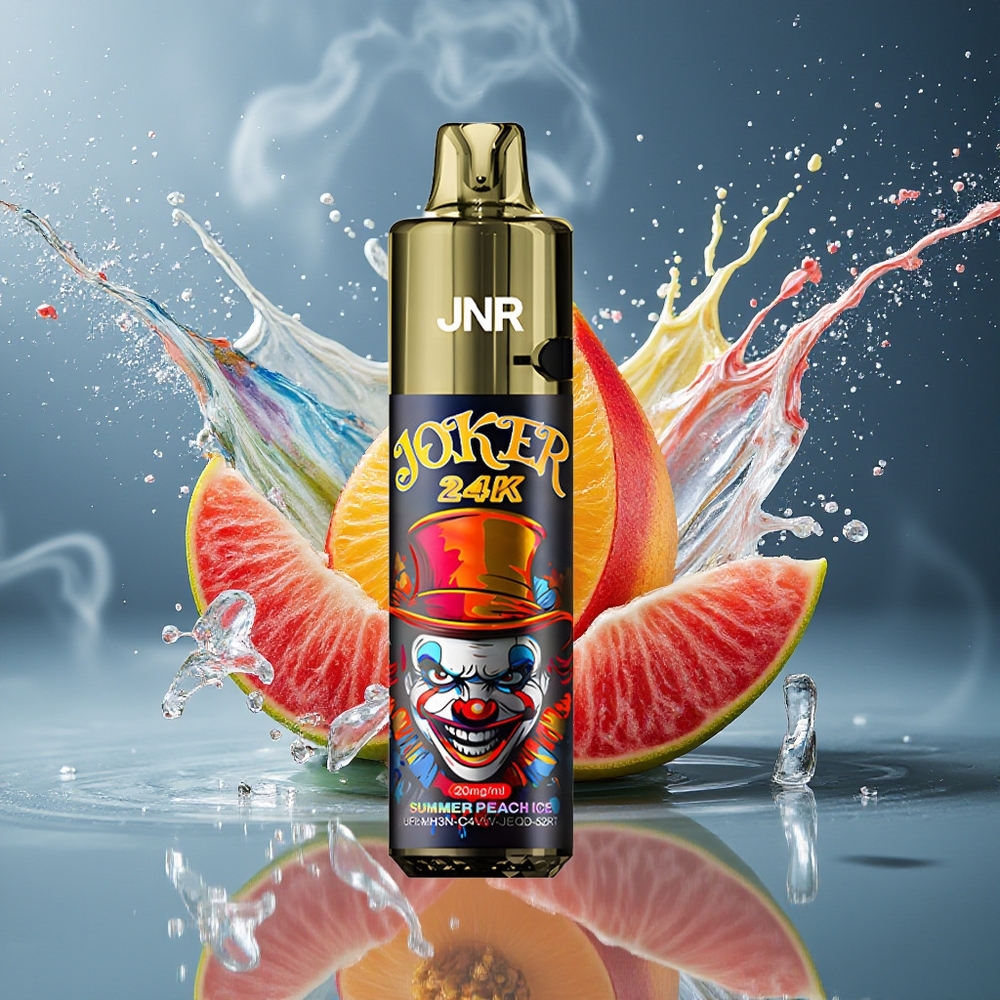JNR Joker 24K Puffs Disposable Vape Grossister Sverige – 800mAh Batteri 2+10ml Fyllbar Pod Synlig E-vätskenivå Typ-C-laddning 24000 Puffar 2 Nikotin