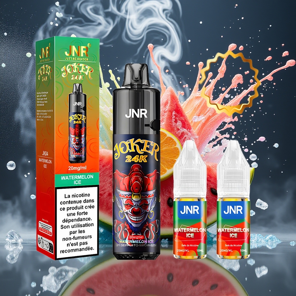 JNR Joker 24K Puffs Disposable Vape Grossister Sverige – 800mAh Batteri 2 Nikotin 24000 Puffs 2+10ml Refillable Pod Sidofyllningsdesign