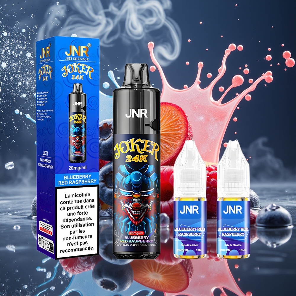 JNR Joker 24K Puffs Disposable Vape Grossister Sverige – 800mAh Batteri 24000 Puff Synlig E-vätskenivå Typ-C-laddning