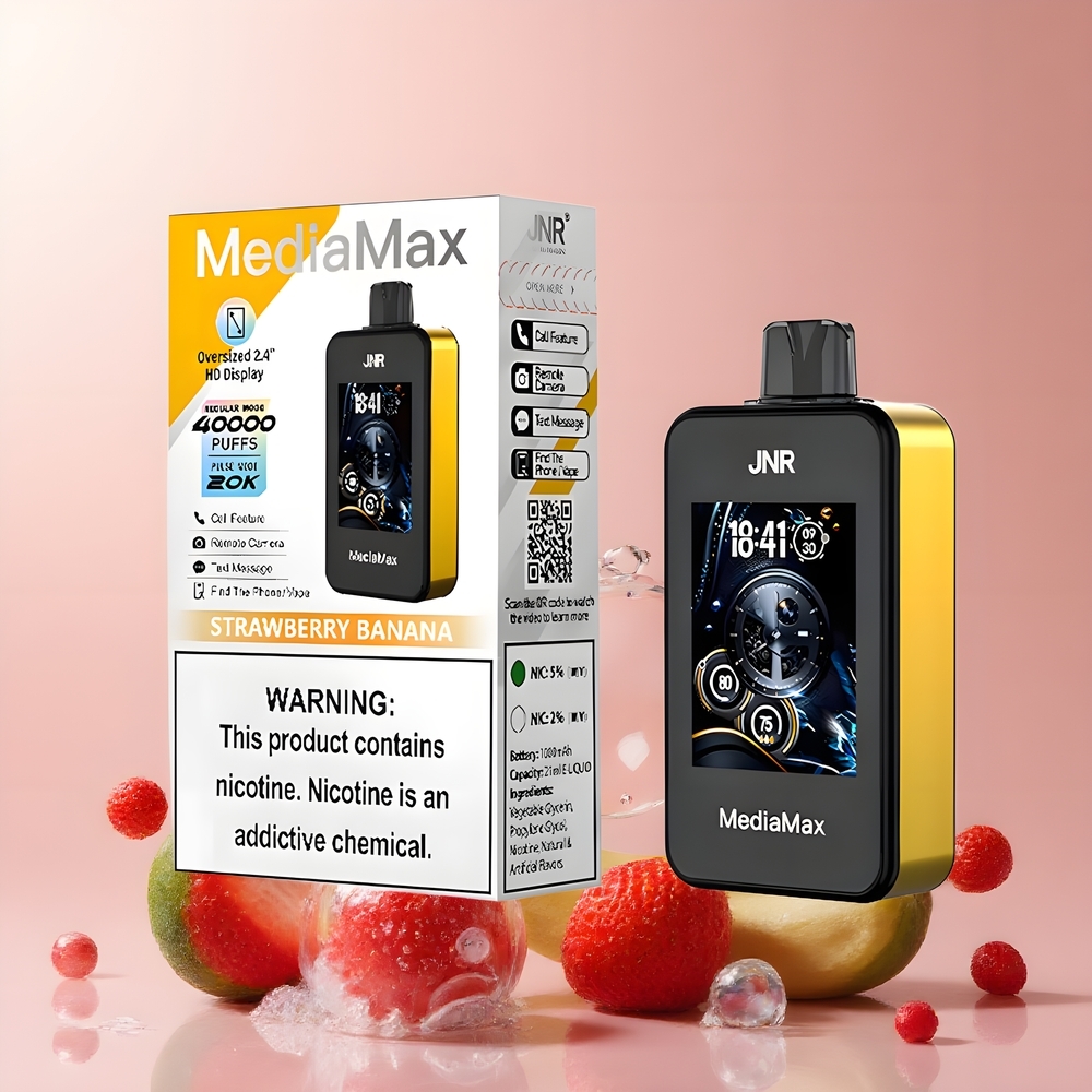 JNR MediaMax 40000 Puffs Grossister Sverige med 21mL E-liquid 1000mAh Batteri  Type-C Laddning