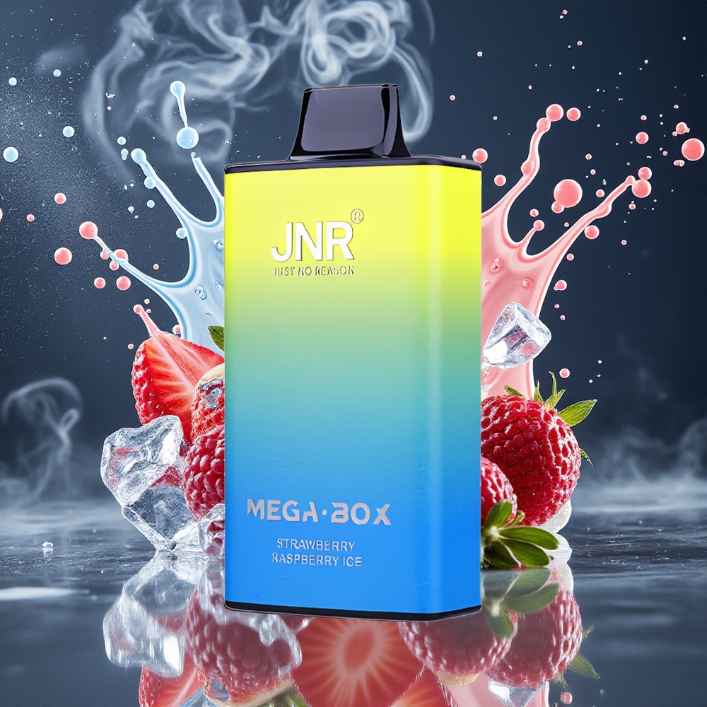 JNR Mega Box 25000 Puffs Grossister Sverige – 30ml E-liquid 850mAh Battery Dual Mesh Coil Type-C Laddning Nikotin 2 Jordgubb Hallon Glass