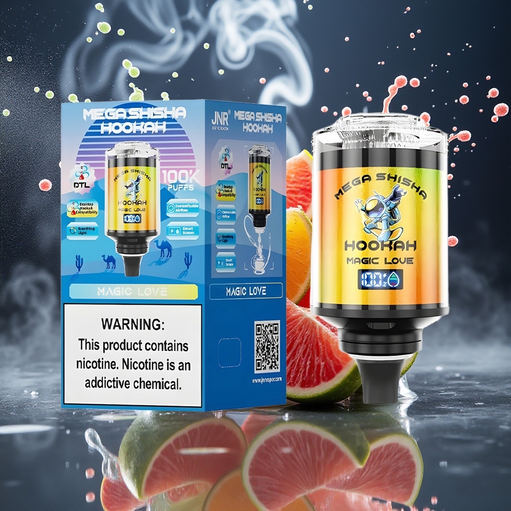 JNR Mega Shisha Hookah Desktop 100000 puff 60ml 2200mAh Type-C grossister Sverige