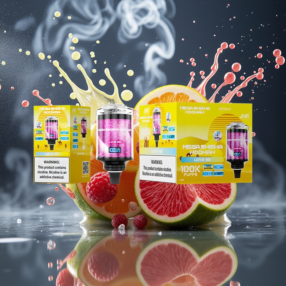 JNR Mega Shisha Hookah Desktop Compatibility 100000 puff 60ml e-Liquid 2200mAh grossister Sverige