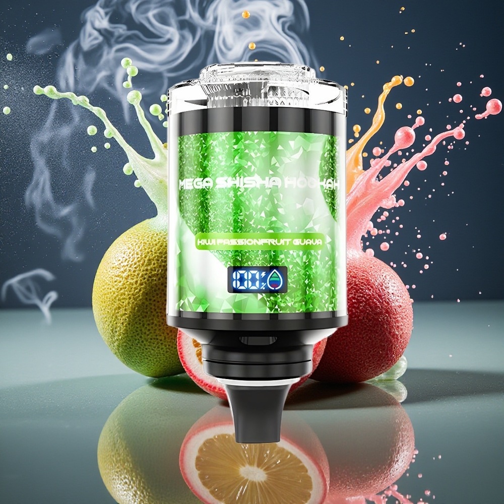 JNR Mega Shisha Hookah Desktop Grossister Sverige – 100000 puffar 60ml e-Liquid 2200mAh Typ-C laddning Justerbar Luftflöde