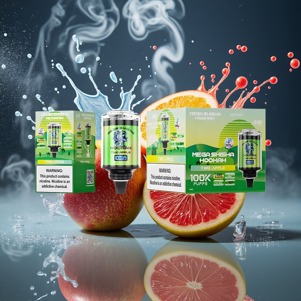 JNR Mega Shisha Hookah Desktop – Grossister Sverige – 100000 puffar 60ml e-Liquid 2200mAh Typ-C-laddning