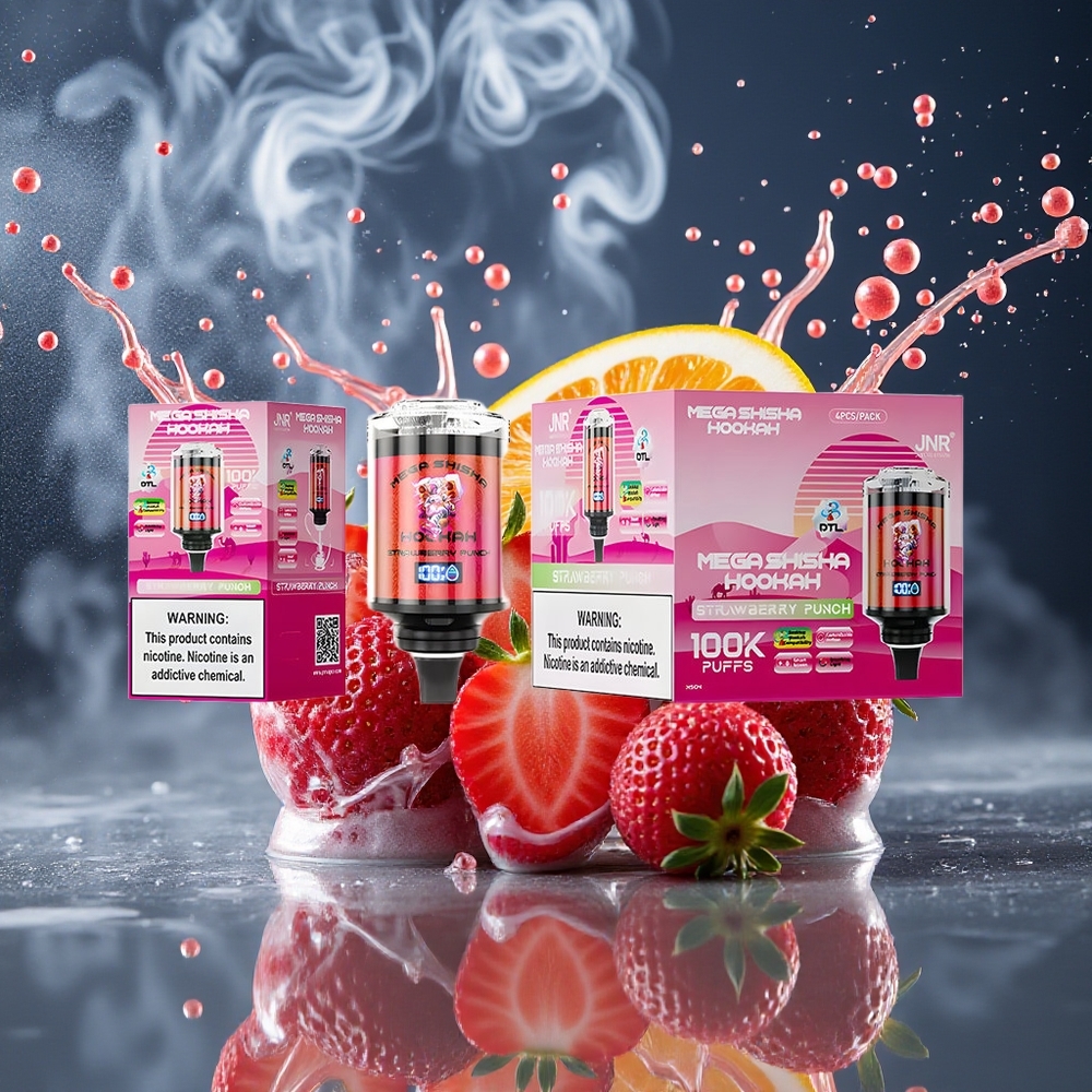 JNR Mega Shisha Hookah Grossister Sverige med 100000 puffar 60ml e-Liquid Capacity  2200mAh Battery
