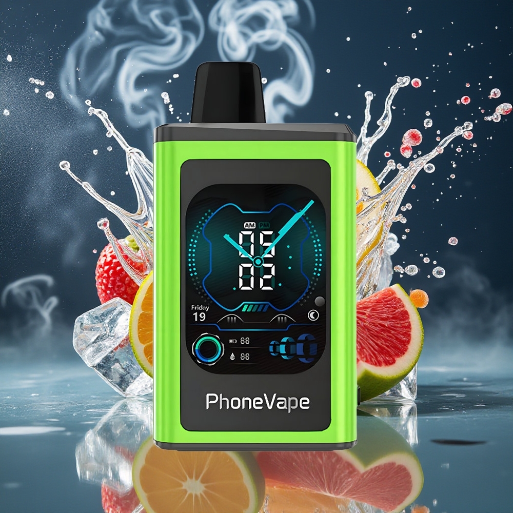 JNR PhoneVape 30000 puff Disposable Vape grossister Sverige med 850mAh Type-C-laddningsbart batteri Turbo Mode Justerbar Luftflöde  Full Display Screen