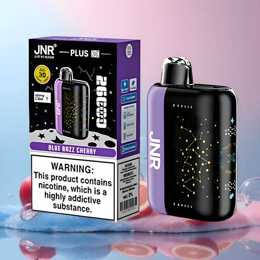 JNR Plus-X 26000 Puffs Grossister Sverige – 850 mAh 28ml 2 Nikotin Dual Mesh Coil Type-C Snabbladdning 3D Böjd Skärm