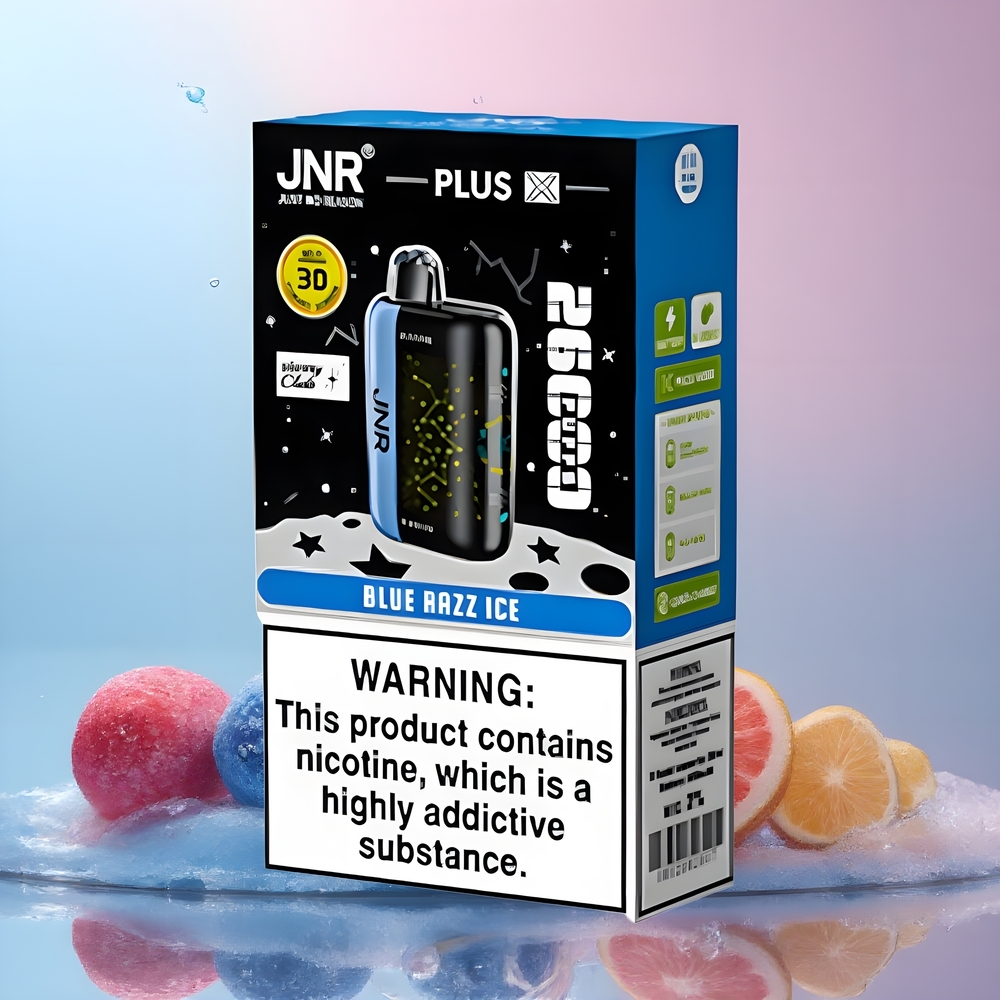 JNR Plus-X 26000 Puffs grossister Sverige – 850 mAh 28ml 2 Nikotin Dual Mesh Coil Type-C Snabbladdning 3D Curved Screen