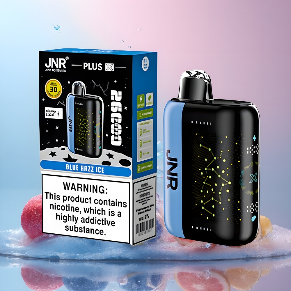 JNR Plus-X 26000 Puffs grossister Sverige – 850 mAh 28ml 2 Nikotin Dual Mesh Coil Type-C Snabbladdning 3D Curved Screen
