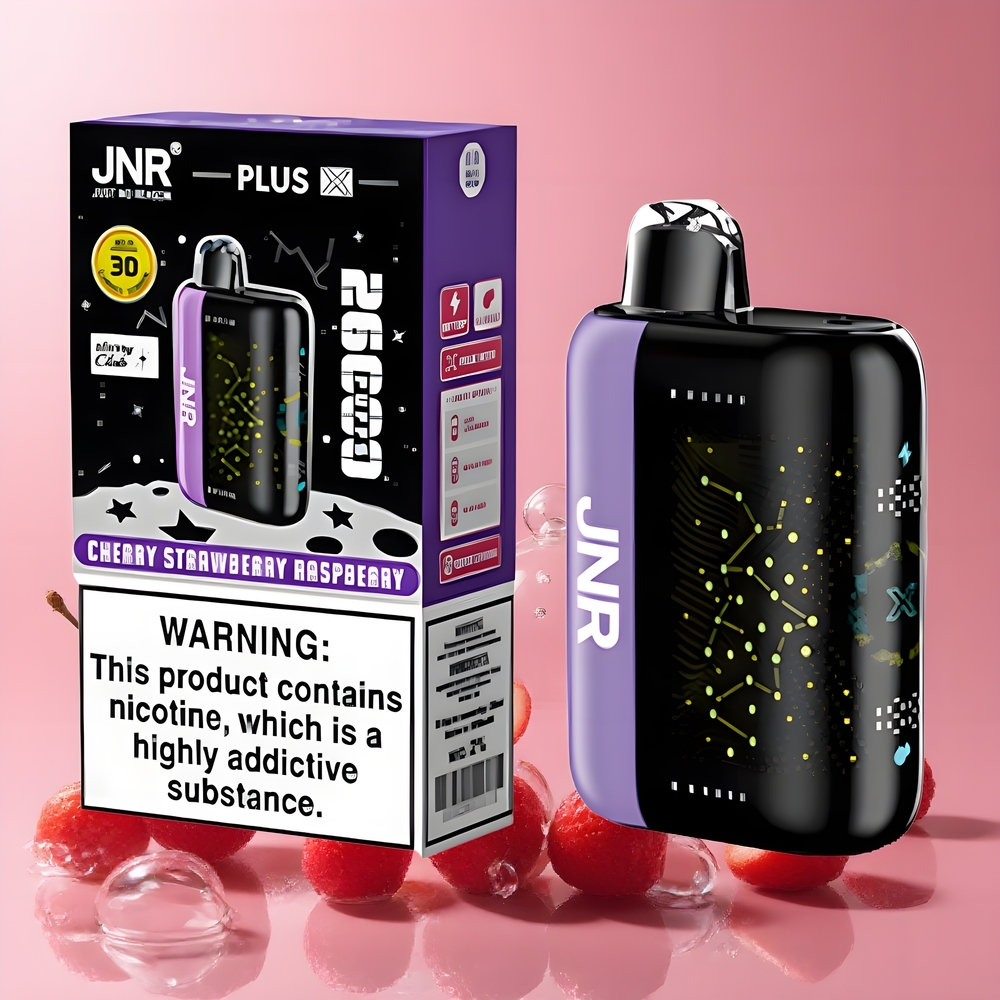 JNR Plus-X 26000 Puffs – 28ml E-liquid 850 mAh Dual Mesh Coil Type-C Laddning 3D Curved Screen – grossister Sverige