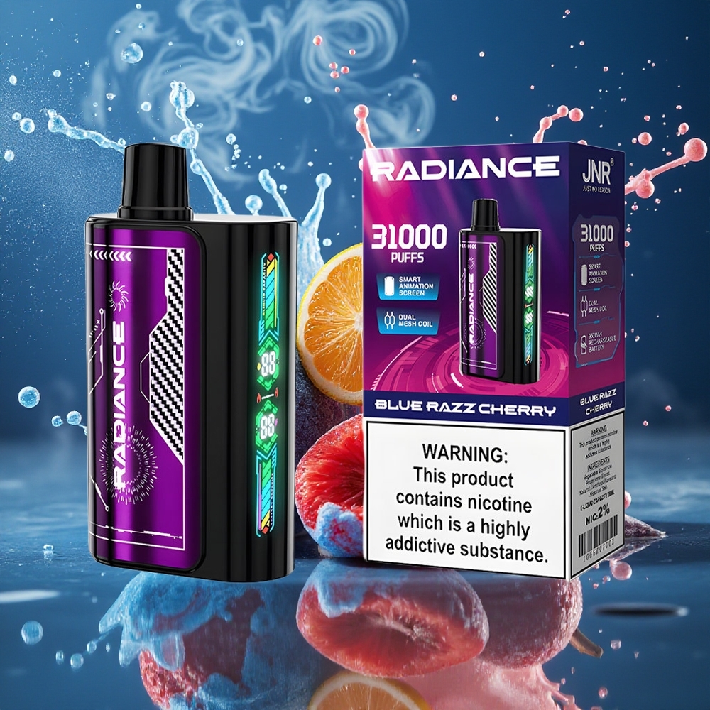 JNR Radiance 31000 Puffs Disposable Vape - 28ml E-liquid 950 mAh Batteri Type-C Laddning 2 Nikotin - Grossister Sverige