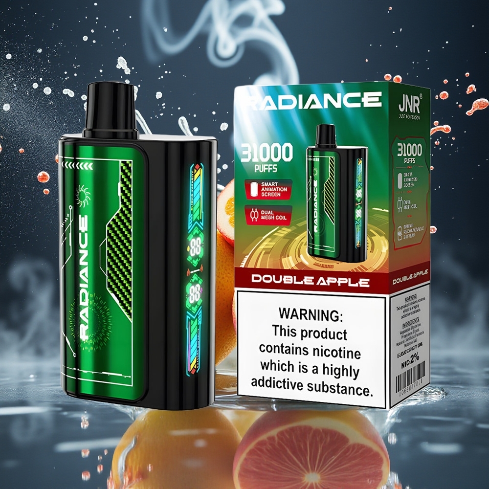 JNR Radiance 31000 Puffs Disposable Vape - 28ml E-liquid Smart Animation Screen 950 mAh Bärbar Batteri grossister Sverige