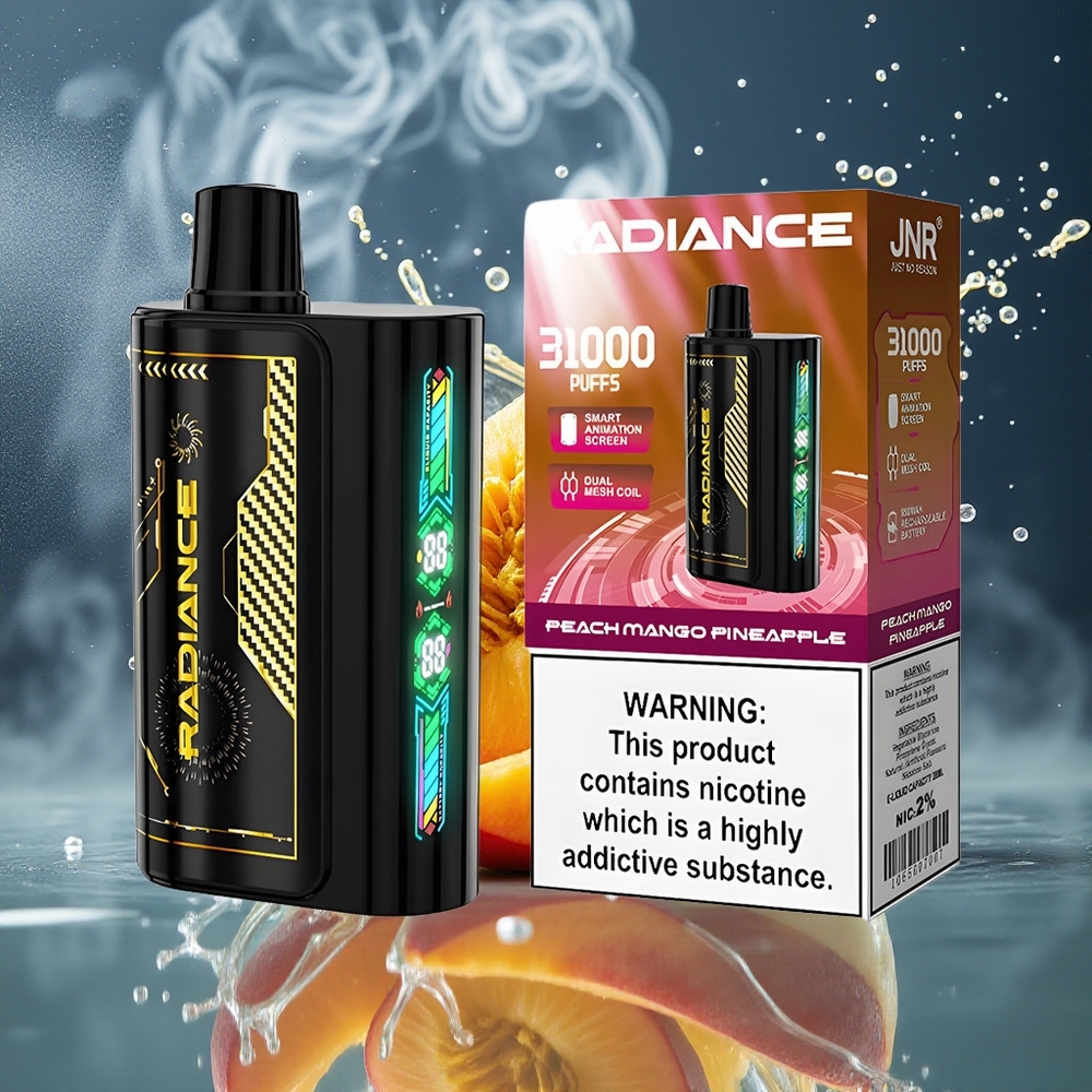 JNR Radiance 31000 Puffs Disposable Vape Grossister Sverige – 28ml E-liquid 950 mAh Batteri Typ-C Laddning