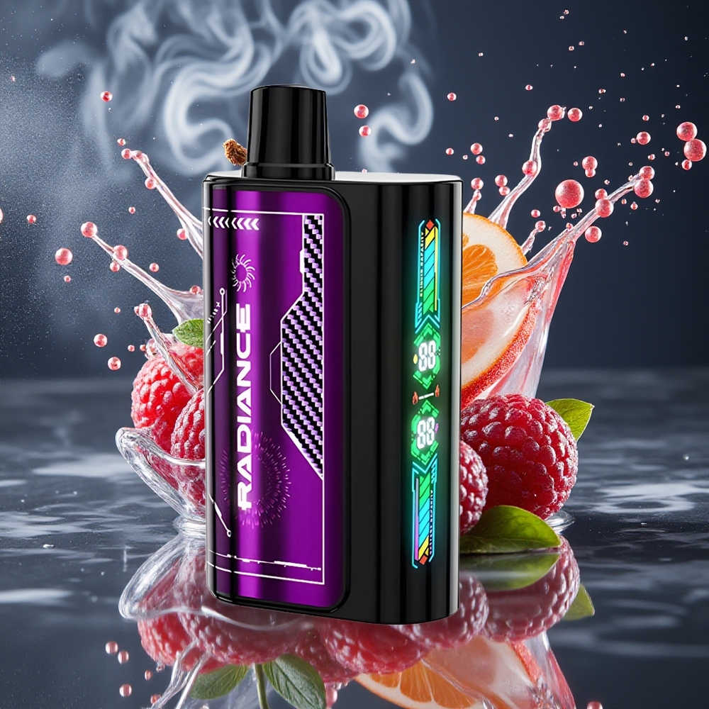 JNR Radiance 31000 Puffs Disposable Vape grossister Sverige – 28ml E-liquid Smart Animation Screen 950 mAh Batteri Typ-C-laddning