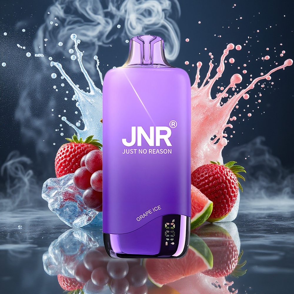 JNR Rainbow 10500 Puffs 18ml 600mAh Grossister Sverige Disposable Vape Druvglass