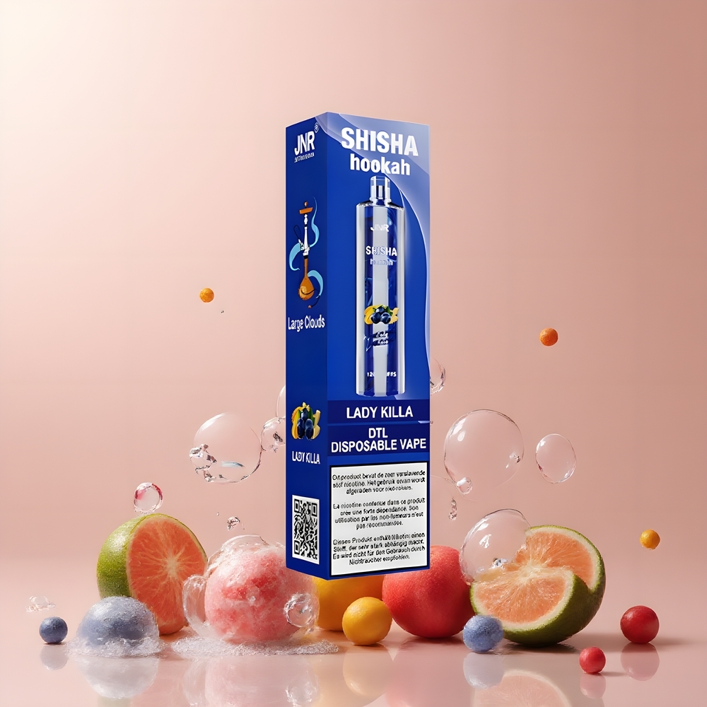 JNR Shisha Hookah 12000 Puffs Grossister Sverige – 750mAh Battery 24ml E-liquid 06 Ohm Mesh Coil Type-C Laddning