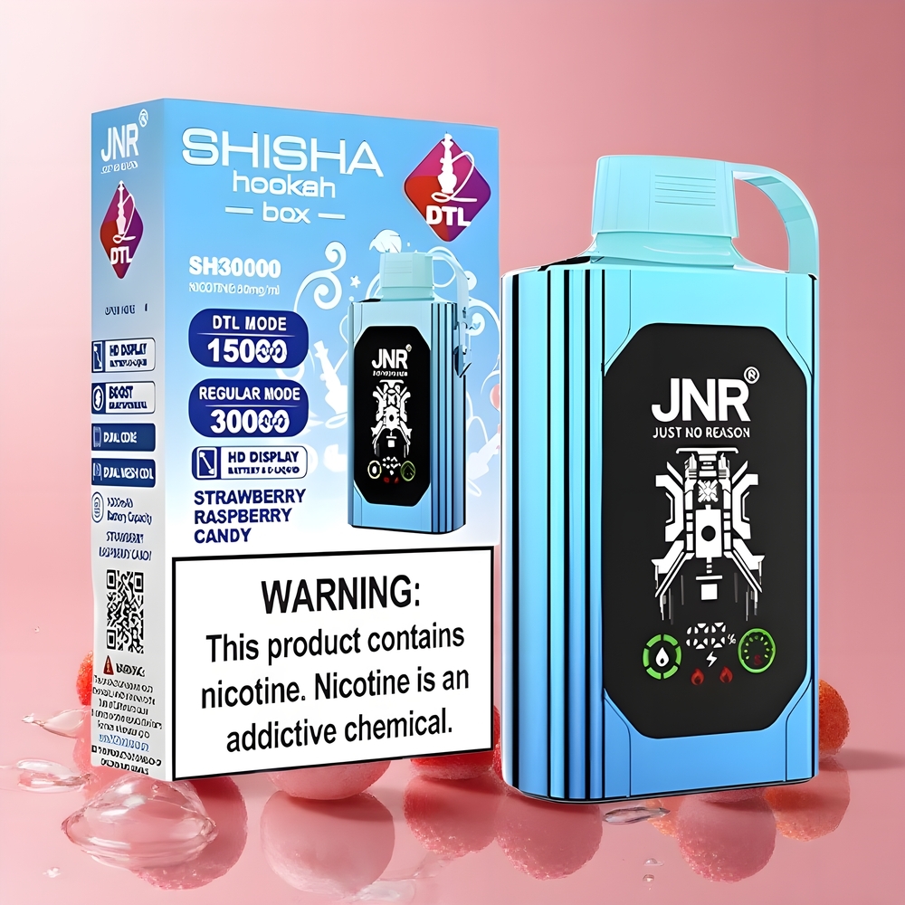 JNR Shisha Hookah Box 20500 Puffs grossister Sverige med HD Display 1000mAh 25ml Dual Mesh Coil  Dual Core Type-C Quick Charge Nikotinhalt 0/2/5