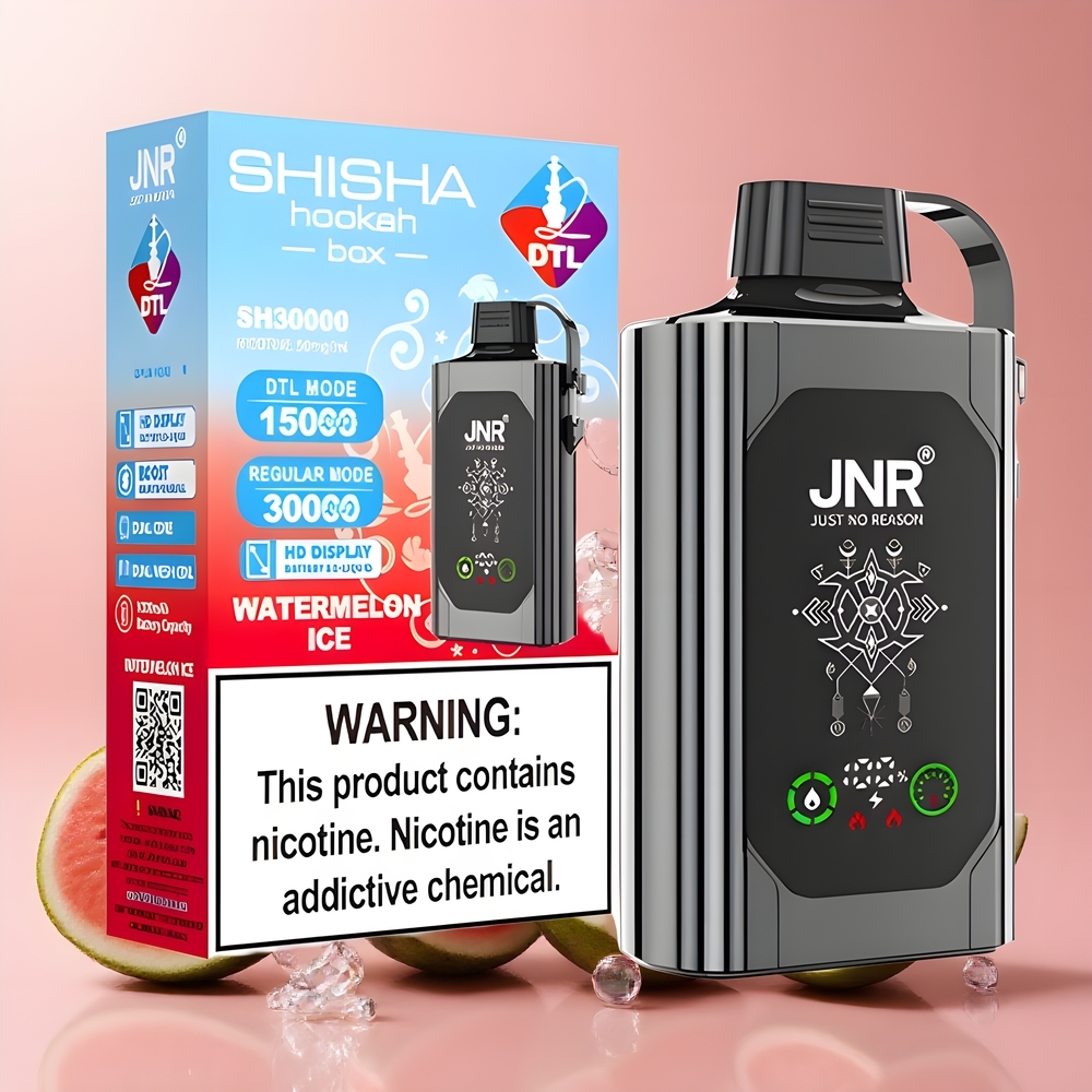 JNR Shisha Hookah Box 20500 Puffs grossister Sverige – HD Display 1000mAh Batteri 25ml E-vätska Dual Mesh Coil  Dual Core Type-C Snabbladdning Nikotinhalt 025