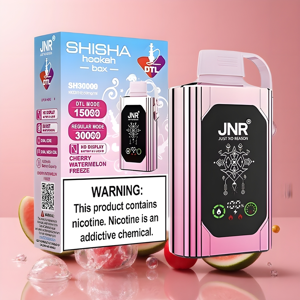 JNR Shisha Hookah Box 20500 Puffs grossister Sverige – HD Display 1000mAh Battery 25ml E-liquid Dual Mesh Coil  Dual Core Type-C Quick Charge Nikotinhalt 025