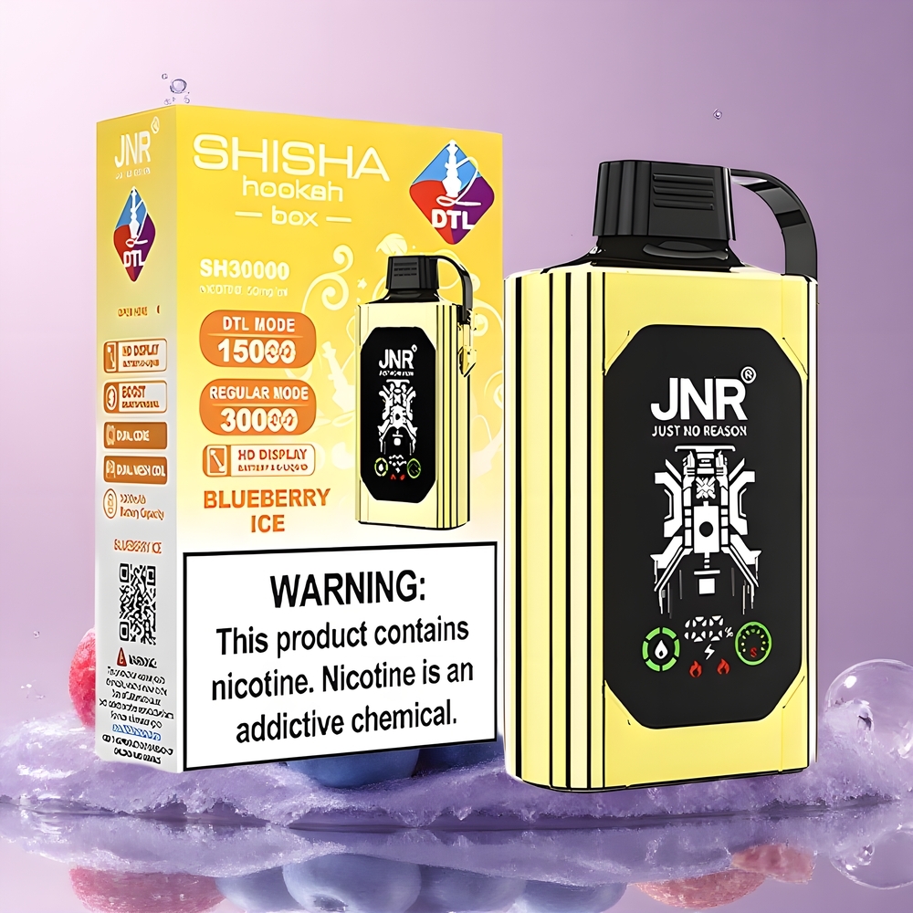 JNR Shisha Hookah Box 20500 Puffs med HD Display 1000mAh batteri 25ml e-vätska Dual Mesh Coil  Dual Core 025 nikotin grossister Sverige