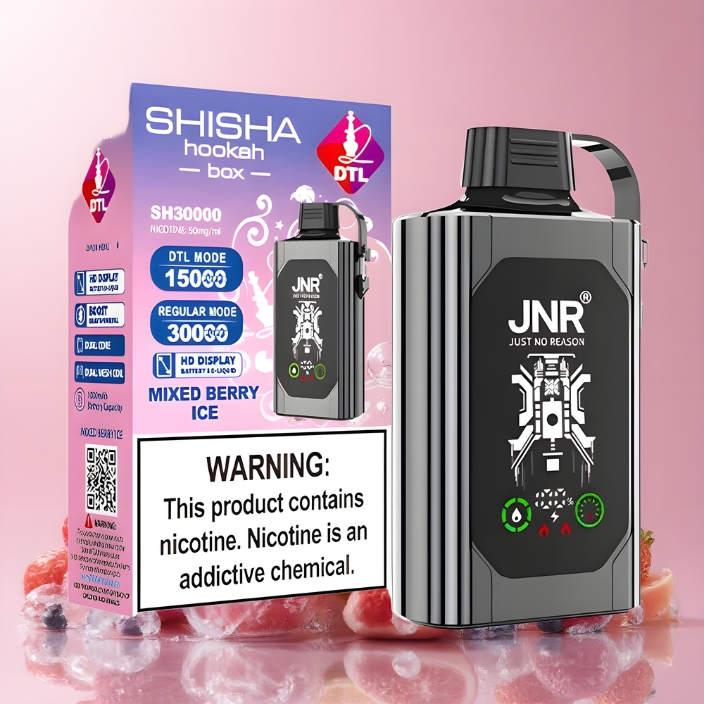 JNR Shisha Hookah Box 20500 Puffs med HD Display 1000mAh batteri 25ml e-vätska Dual Mesh Coil  Dual Core Nikotinhalt 0/2/5 för grossister Sverige