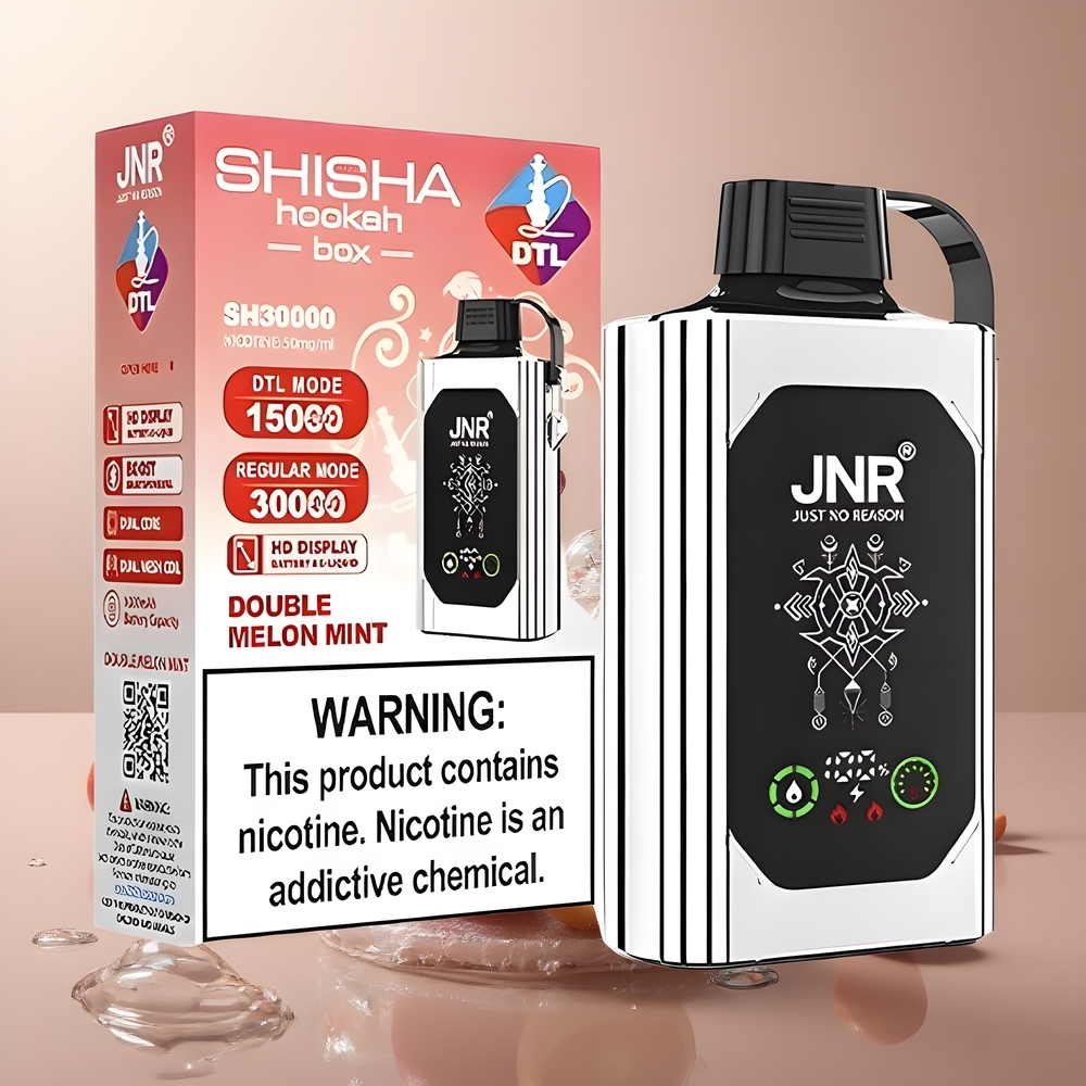 JNR Shisha Hookah Box 20500 Puffs med HD Display 1000mAh batteri 25ml e-vätska Dual Mesh Coil  Dual Core Nikotinhalt 0/2/5 grossister Sverige