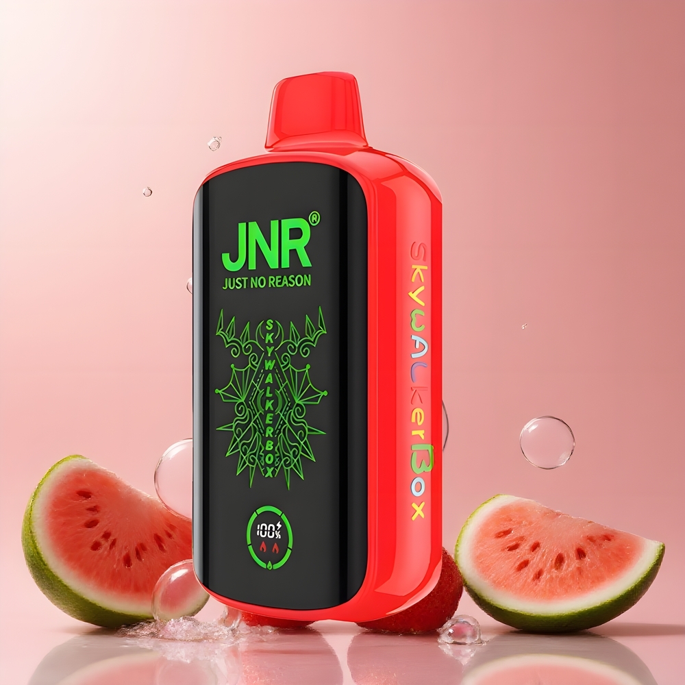 JNR Skywalker Box 21000 Puffs 25ml Dual Mesh Coil Type-C Laddning grossister Sverige Jordgubbsvattenmelon