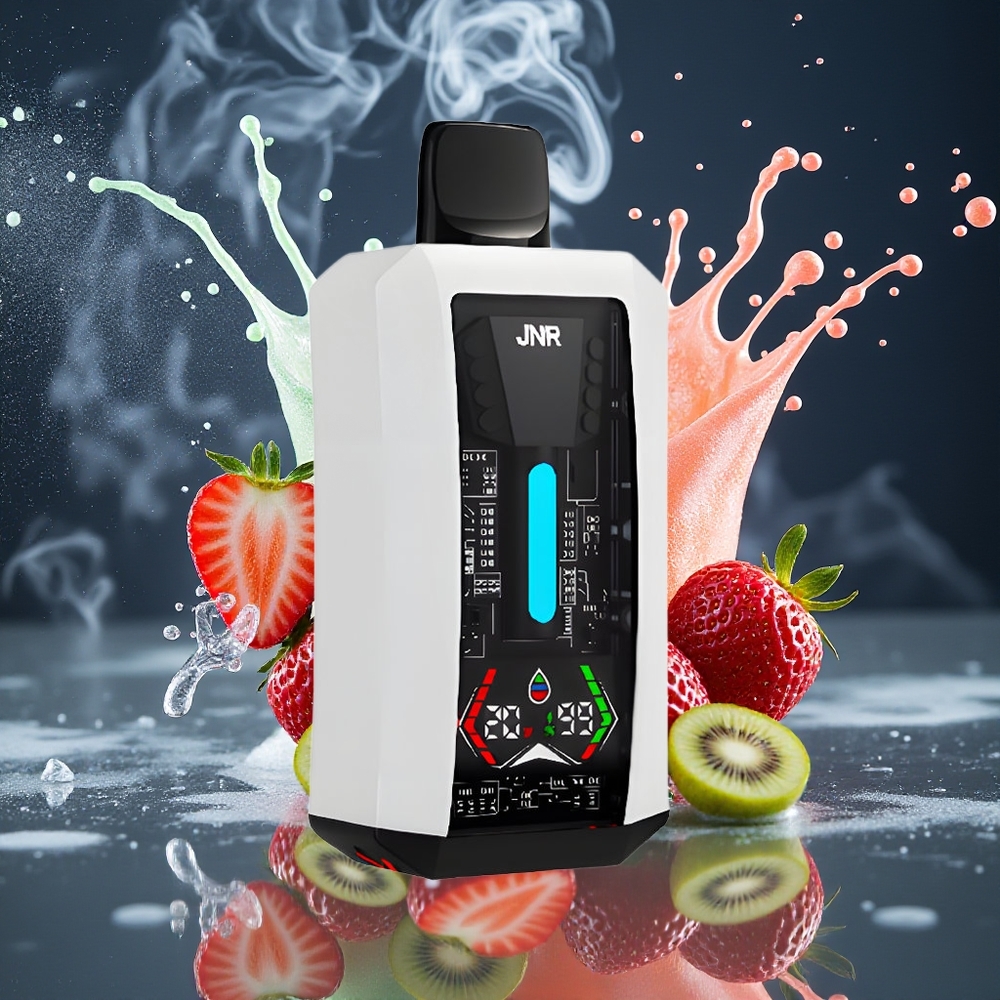 JNR Tank Pro 33000 Puffs 28ml Digital Display Dual Mesh Coil grossister Sverige Jordgubbskiwi