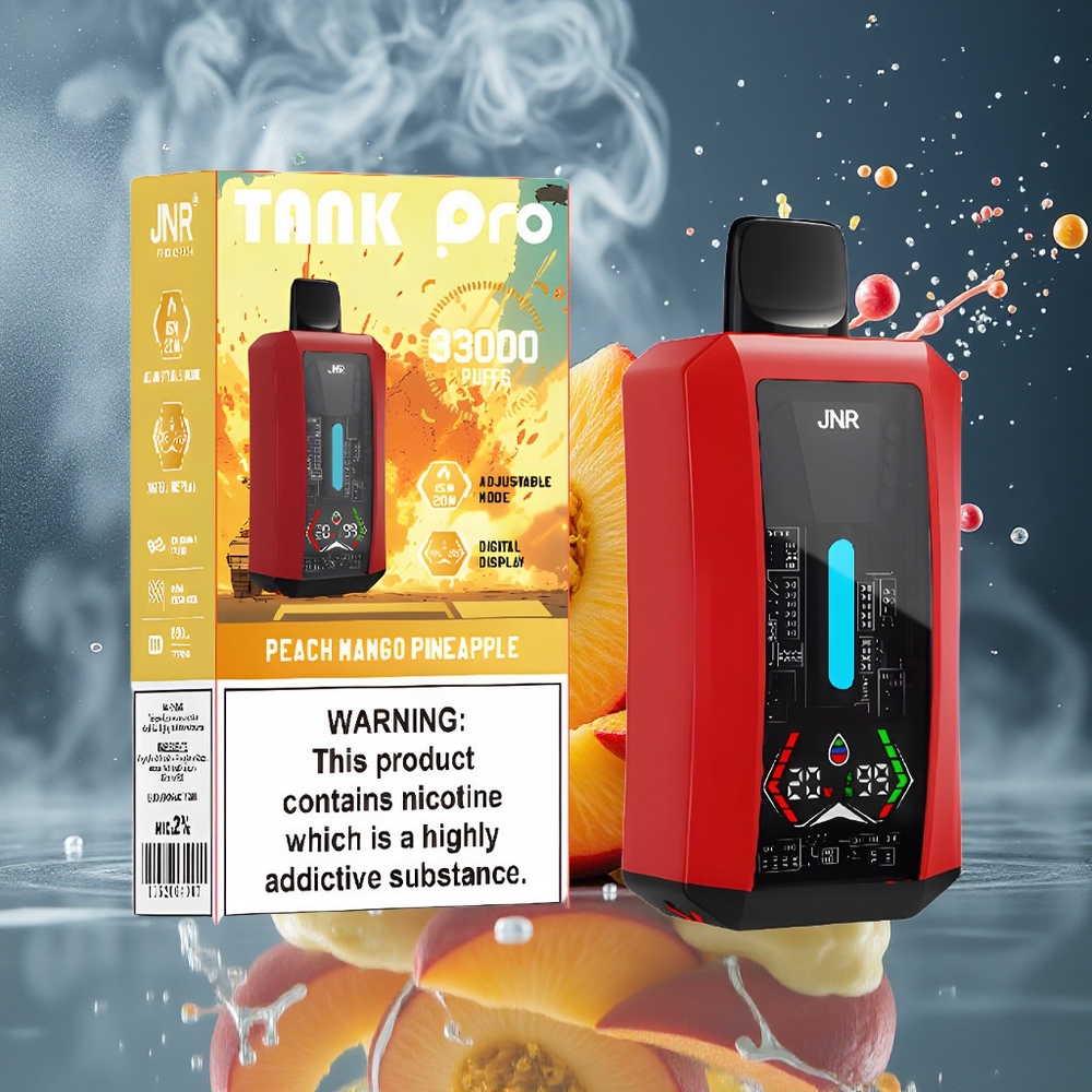 JNR Tank Pro 33000 Puffs Disposable Vape grossister Sverige med 28ml e-Liquid Digital Display  Type-C Laddning