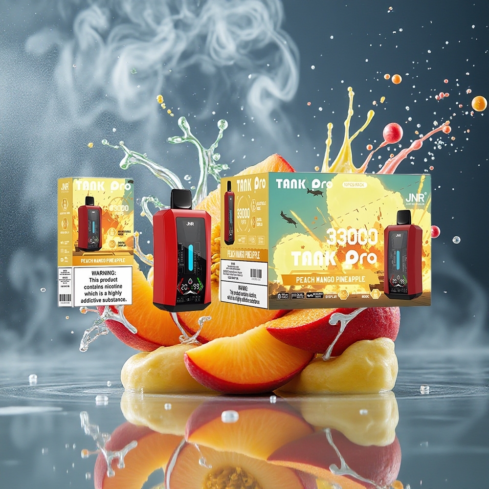 JNR Tank Pro 33000 Puffs Disposable Vape grossister Sverige med 28ml e-Liquid Digital Display  Type-C Laddning