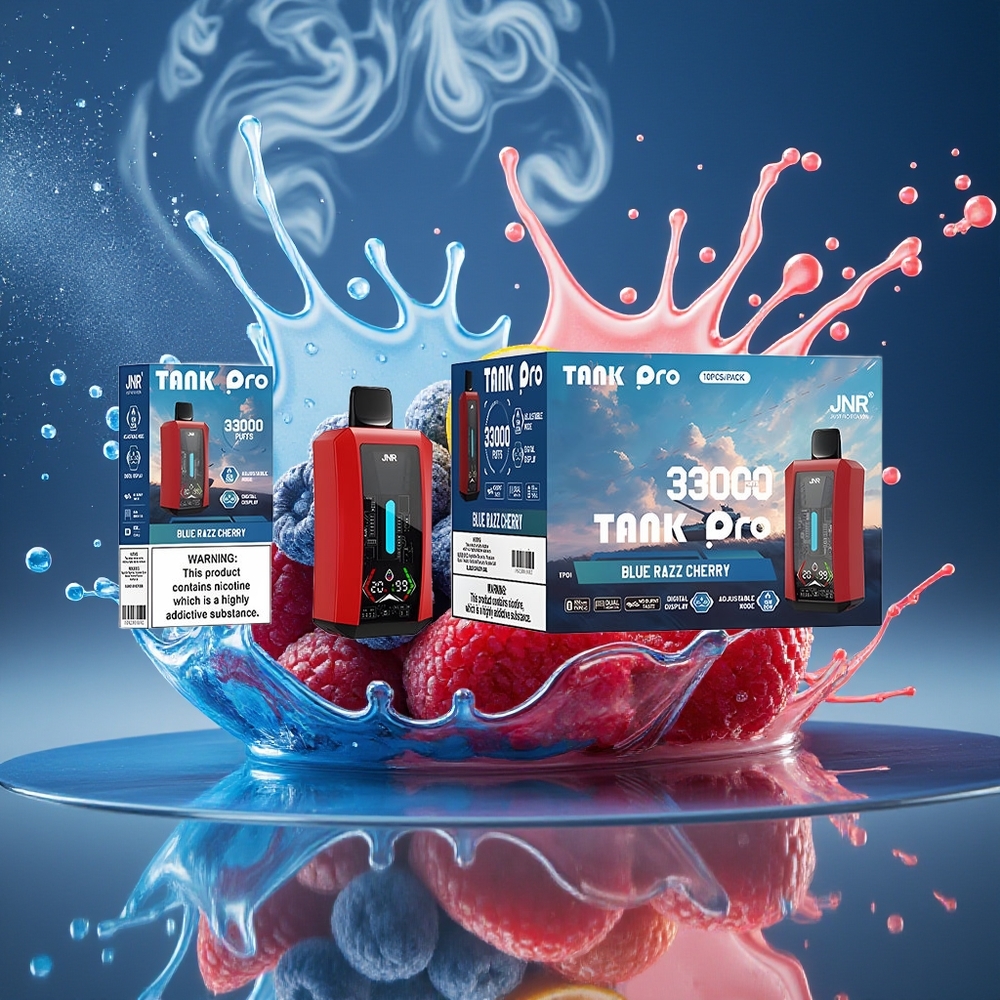 JNR Tank Pro 33000 Puffs Disposable Vape grossister Sverige – 28ml e-Liquid Digital Display Dual Mesh Coil
