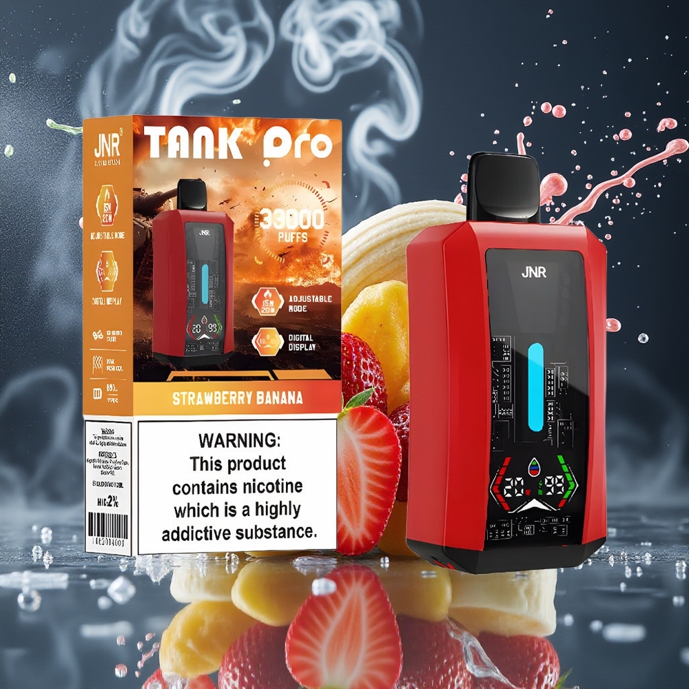 JNR Tank Pro 33000 Puffs Disposable Vape med 28ml e-Liquid  Digital Display – Grossister Sverige
