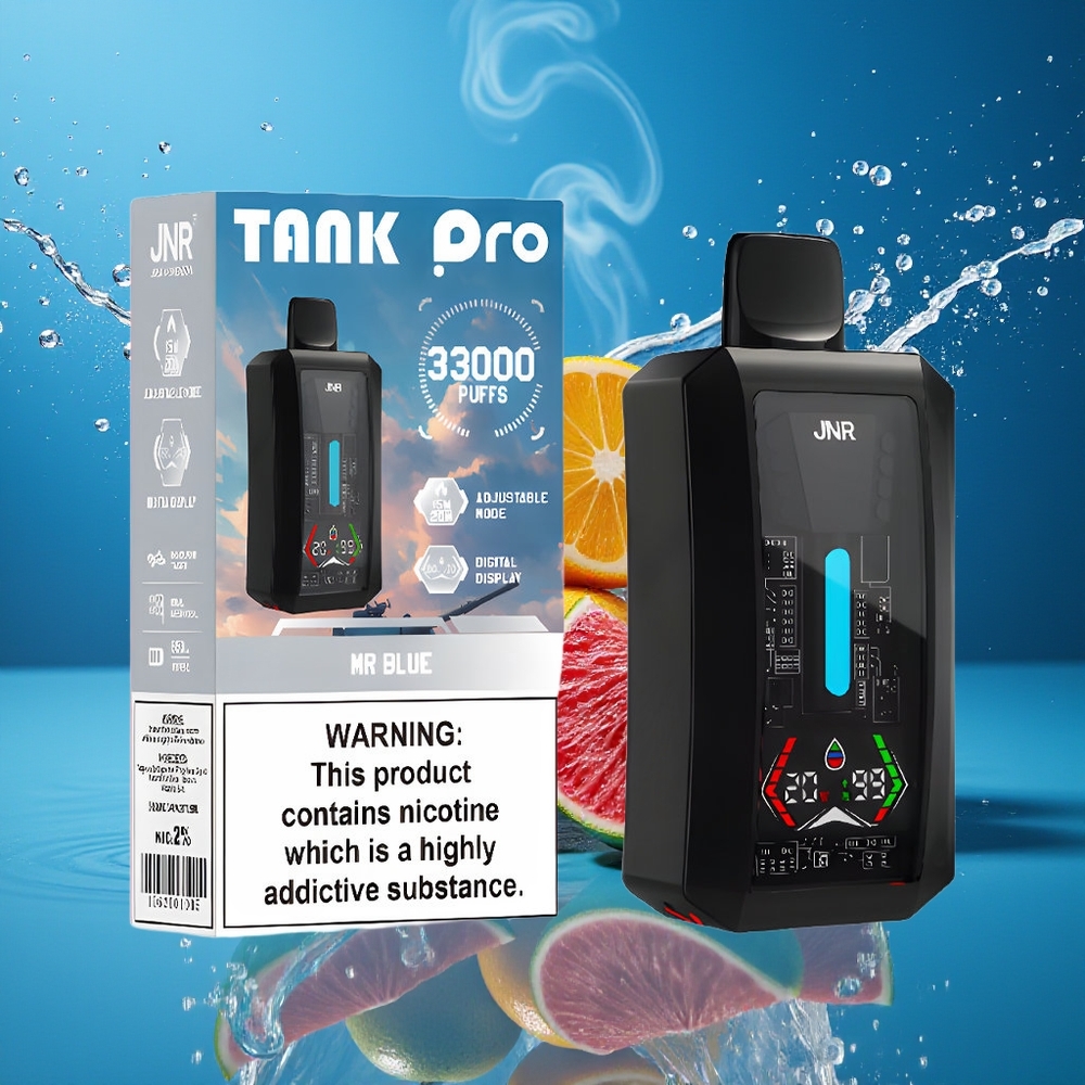 JNR Tank Pro 33000 Puffs Disposable Vape – 28ml e-Liquid Digital Display Type-C laddning grossister Sverige
