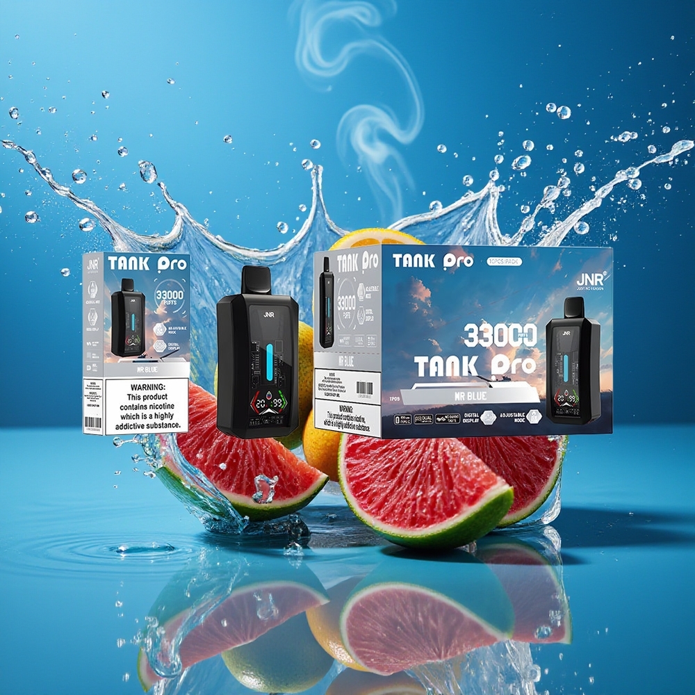 JNR Tank Pro 33000 Puffs Disposable Vape – 28ml e-Liquid Digital Display Type-C laddning grossister Sverige