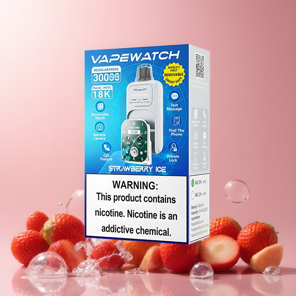 JNR VapeWatch 30000 Puffs Grossister Sverige – 30000 puff 19mL e-vätska 5 nikotin Dual Mesh Coil Type-C-laddning