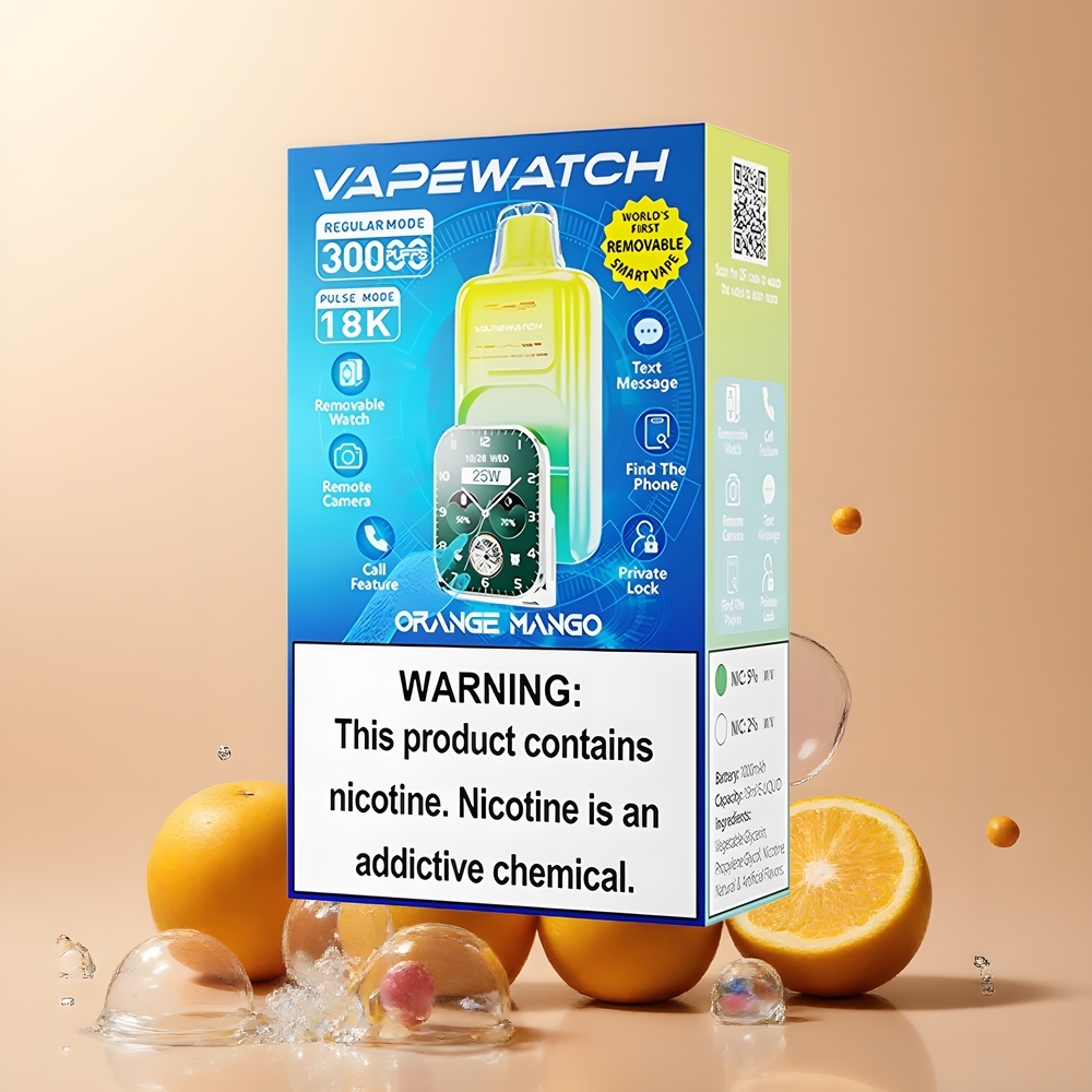 JNR VapeWatch 30000 Puffs grossister Sverige – 30 000 puff 19mL e-vätska 5 nikotin Dual Mesh Coil Type-C Snabbladdning