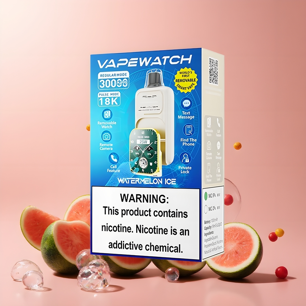 JNR VapeWatch 30000 Puffs grossister Sverige – 30 000 puff 19ml 5 nikotin Dual Mesh Coil Type-C laddning