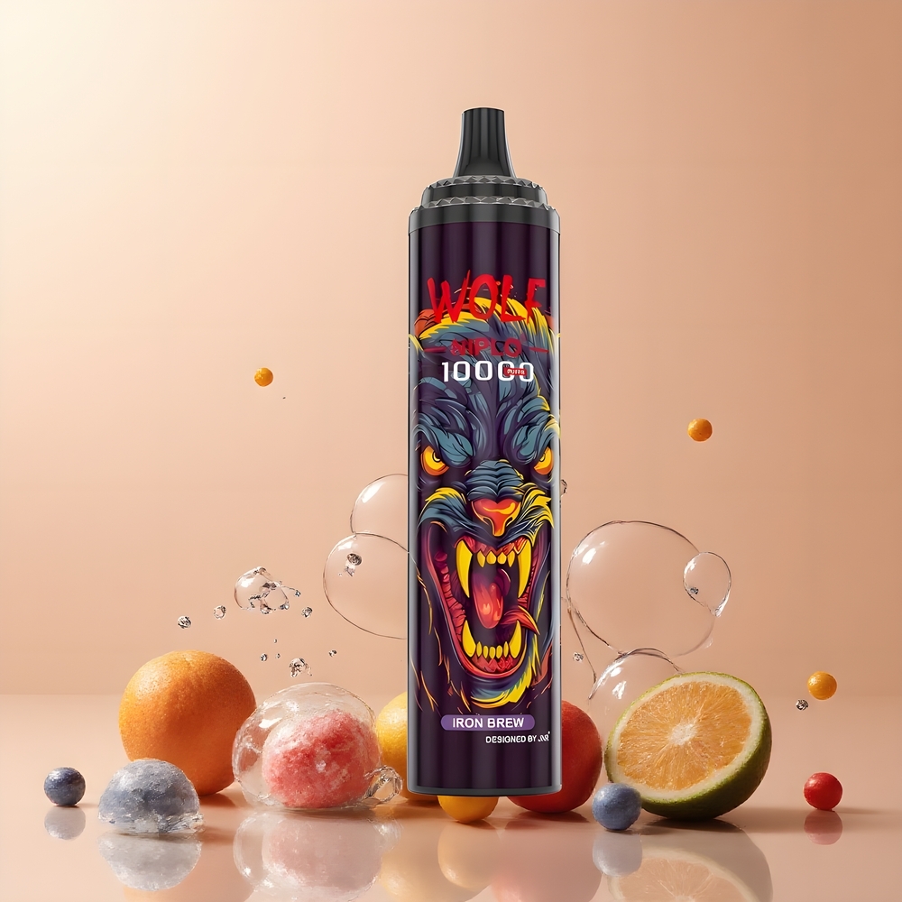 JNR Wolf 10000 Puffs Grossister Sverige – 10 Ohm Mesh Coil 650mAh Batteri 20ml E-vätska Typ-C Laddning