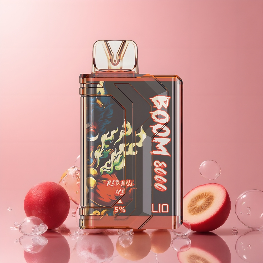 LIO BOOM PRO 8000 Puffs Disposable Vape 15ml 5 Nikotin 650mAh Type-C Laddning Mesh Coil grossister Sverige