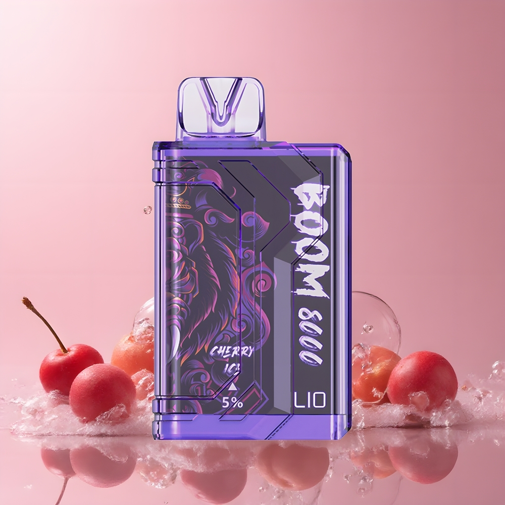 LIO BOOM PRO 8000 Puffs Disposable Vape 15ml 5 Nikotin Mesh Coil Type-C Laddning grossister Sverige