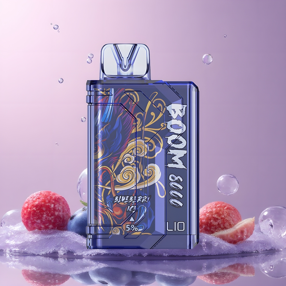 LIO BOOM PRO 8000 Puffs Disposable Vape 15ml 5 Nikotin Typ-C-laddning Mesh Coil grossister Sverige