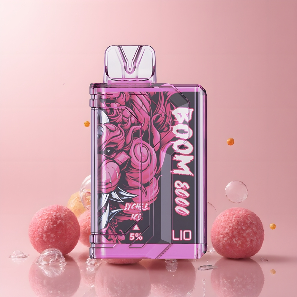 LIO BOOM PRO 8000 Puffs Disposable Vape 15ml 5 Nikotin Typ-C-laddning Mesh Coil grossister Sverige