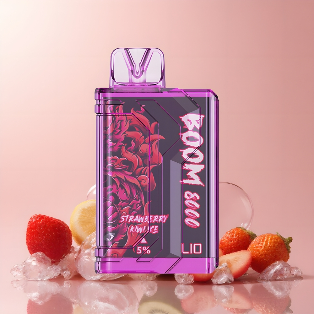 LIO BOOM PRO 8000 Puffs Disposable Vape 15ml 5 Nikotin Type-C Laddning Mesh Coil grossister Sverige