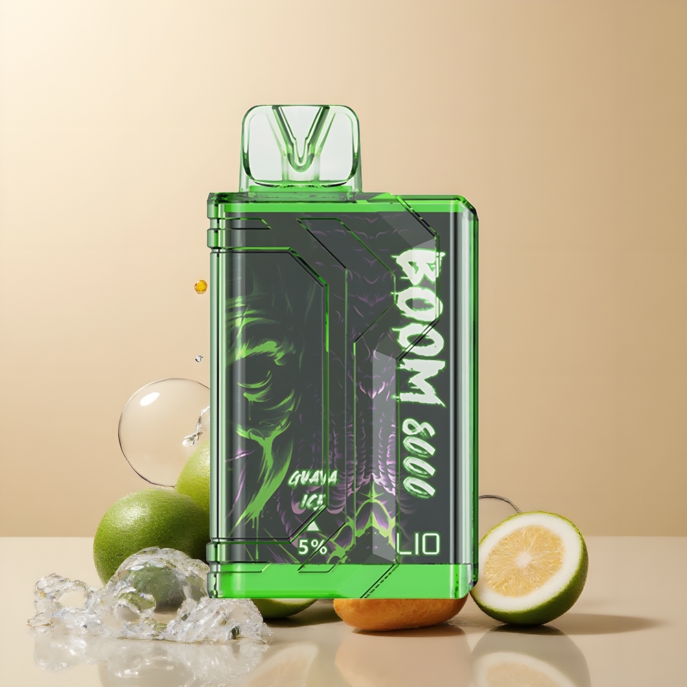 LIO BOOM PRO 8000 Puffs Grossister Sverige – 15ml E-vätska 5 Nikotin Type-C Laddning 650mAh Batteri