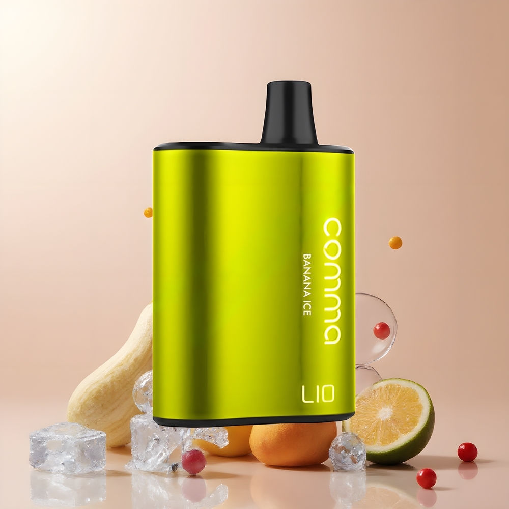 LIO COMMA 5000 Puffs Disposable Vape 15ml 900mAh Type-C grossister Sverige Banan-is