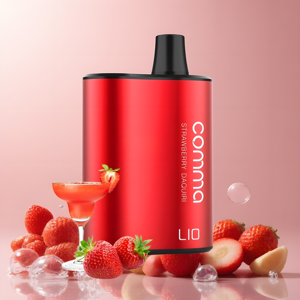 LIO COMMA 5000 Puffs Disposable Vape 15ml 900mAh Type-C grossister Sverige Jordgubbsdaquiri
